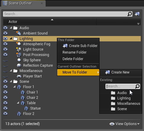 sceen outliner
