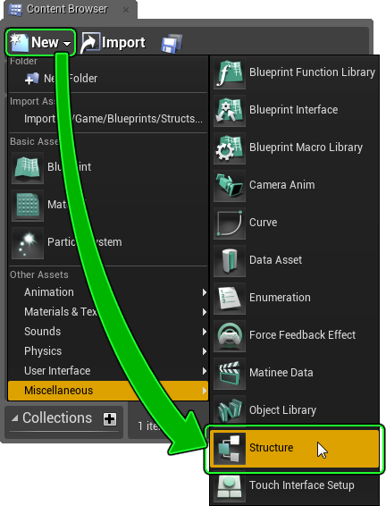 User-Define Structures in Blueprints