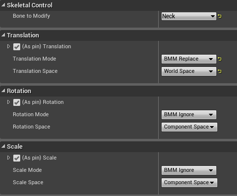 Skeletal Control Window